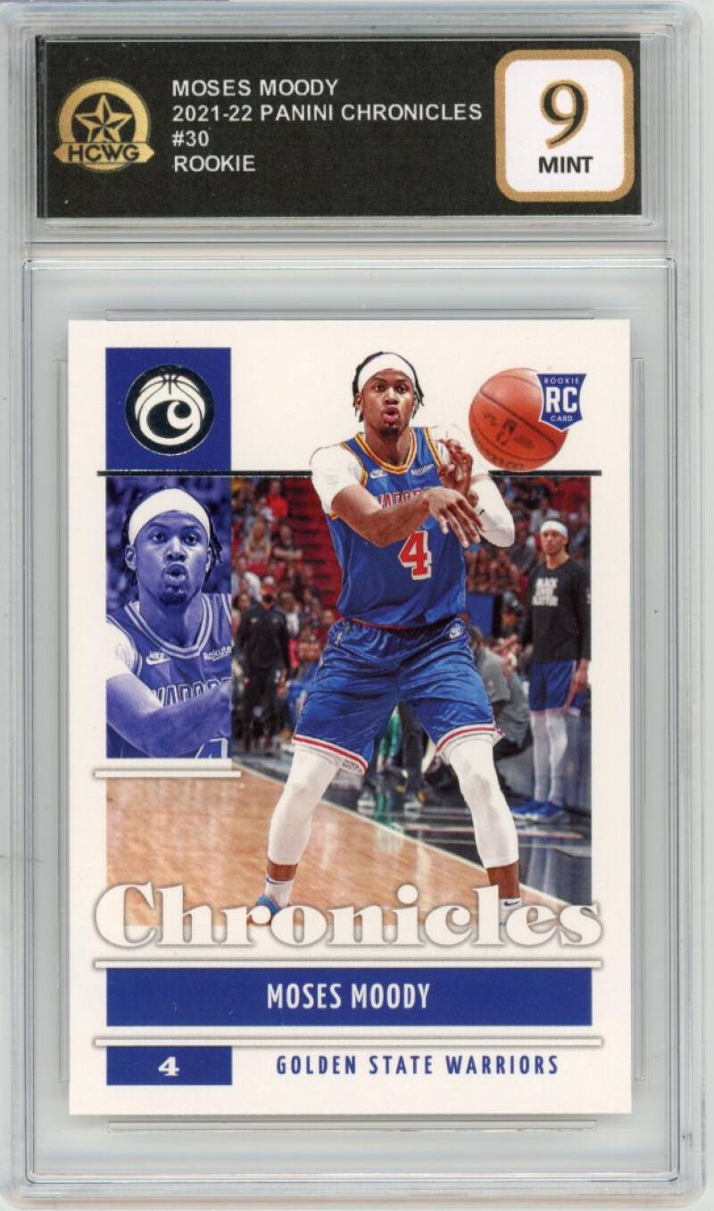 2021-22 Panini Chronicles #30 Moses Moody RC Basketball Rookie HCWG 9 Image 1