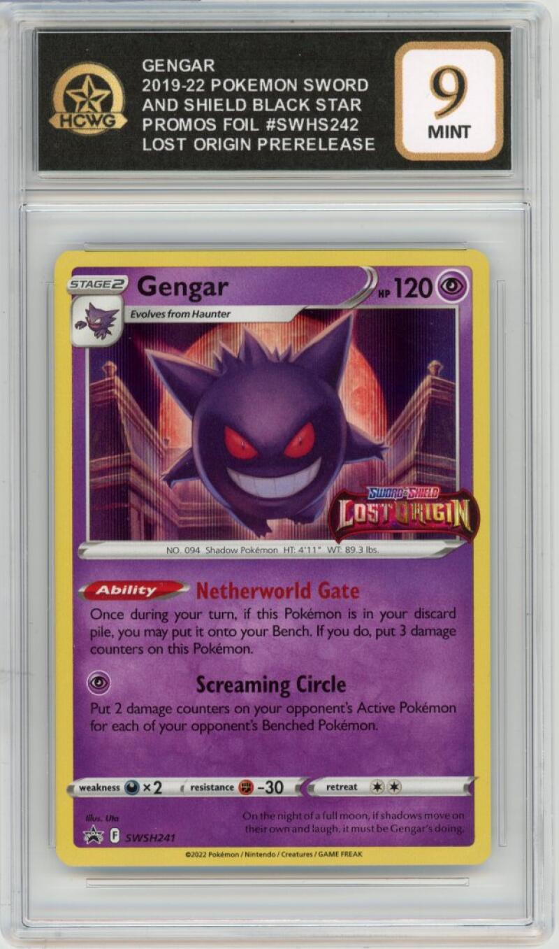 2019-22 Pokemon Sword & Shield Black Star Promos Foil Gengar Mint HCWG 9 Image 1
