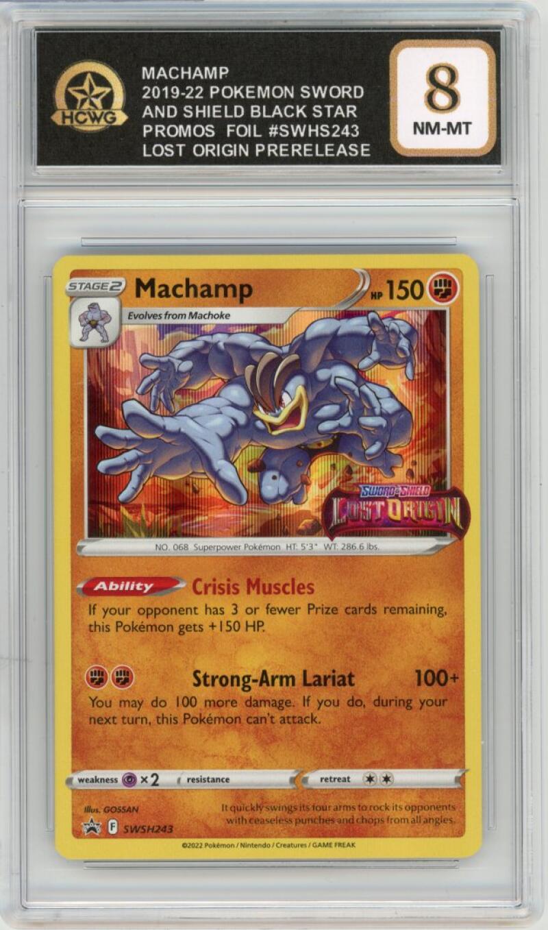 2019-22 Pokemon Black Star Promos Foil Prerelease #SWHS243 Machamp MT HCWG 8 Image 1