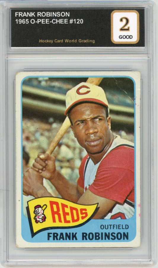 1965 O-Pee-Chee #120 Frank Robinson Vintage Trading Card Graded Good HCWG 2 Image 1