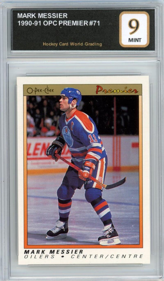 1990-91 OPC Premier #71 Mark Messier Hockey Graded Mint HCWG 9 Image 1