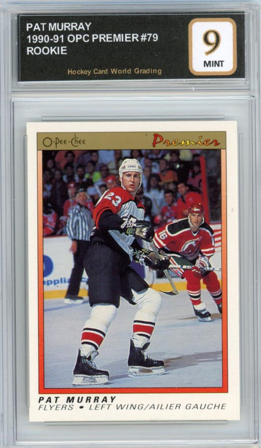 1990-91 OPC Premier #79 Pat Murray Rookie RC Hockey Graded Mint HCWG 9 Image 1