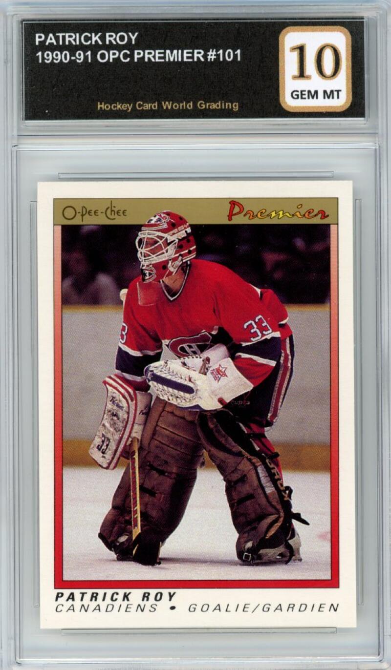 1990-91 OPC Premier #101 Patrick Roy Hockey Graded Mint HCWG 10 ...