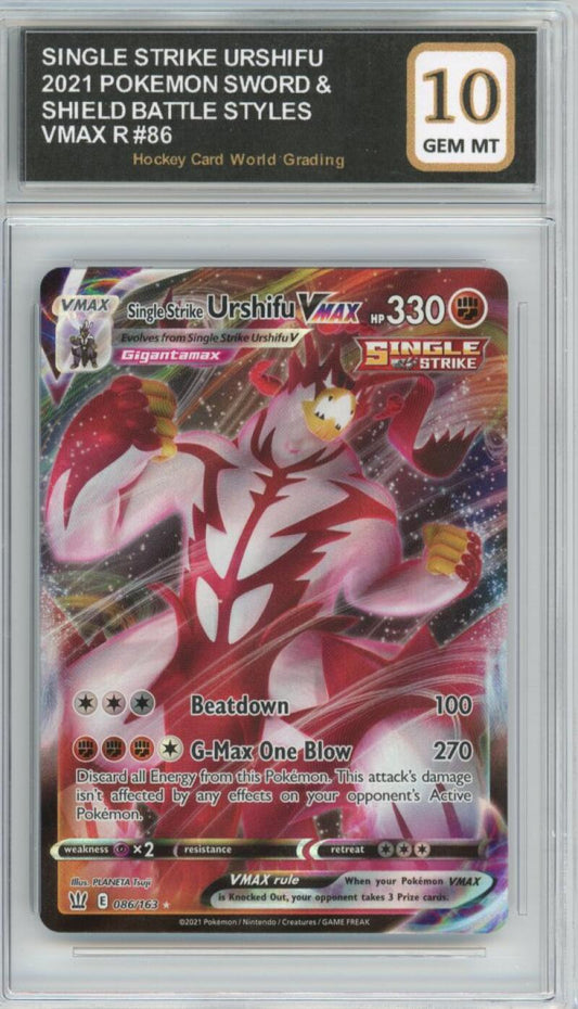 2021 Pokemon Sword Shield Battle Styles #86 Single Strike Urshifu Max R HCWG 10 Image 1