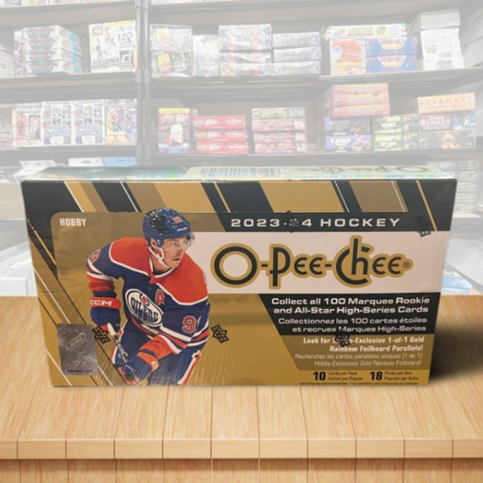 2023-24 O-Pee-Chee Hockey Hobby Box - 18 Packs Per Box - Bedard Rookie Year Image 1