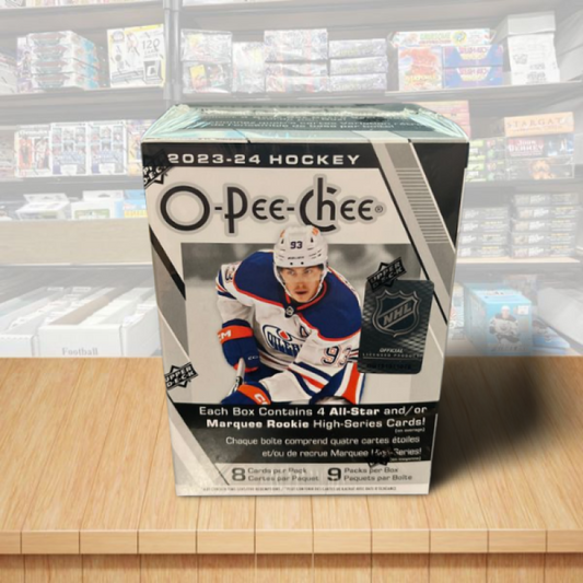 2023-24 O-Pee-Chee Hockey Blaster Box - 9 Packs Per Box - Bedard Rookie Year Image 1