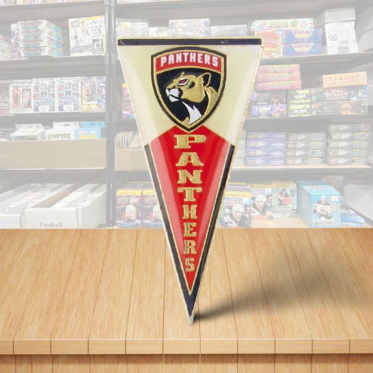 Florida Panthers  Banner Hockey 1.5" Pin - Butterfly Clutch Backing Image 1