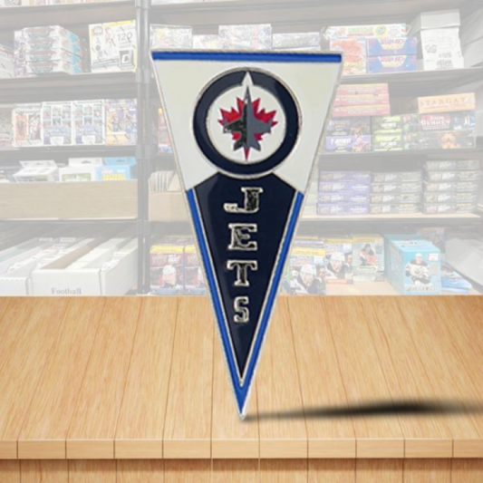 Winnipeg Jets Banner Hockey 1.5" Pin - Butterfly Clutch Backing Image 1