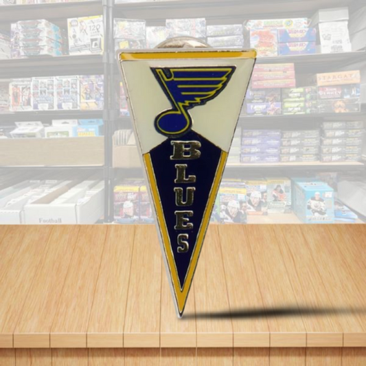 St.Louis Blues Banner Hockey 1.5" Pin - Butterfly Clutch Backing Image 1