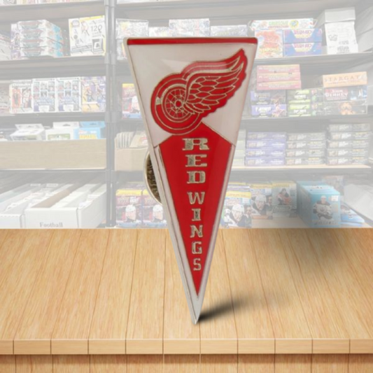 Detroit Red Wings Banner Hockey 1.5" Pin - Butterfly Clutch Backing Image 1