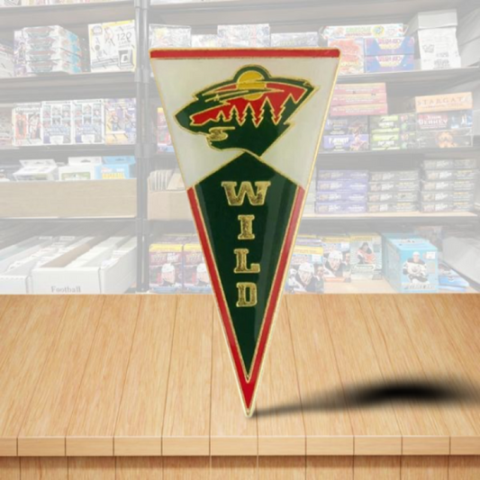 Minnesota Wild Banner Hockey 1.5" Pin - Butterfly Clutch Backing Image 1