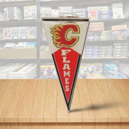 Calgary Flames Banner Hockey 1.5" Pin - Butterfly Clutch Backing Image 1