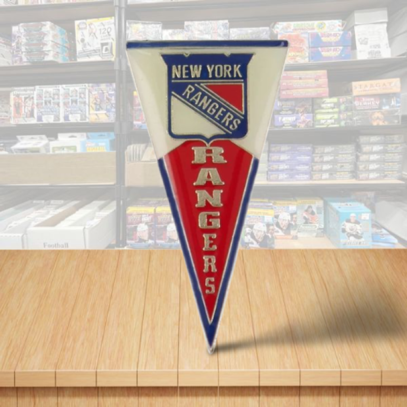 New York Rangers Banner Hockey 1.5" Pin - Butterfly Clutch Backing Image 1