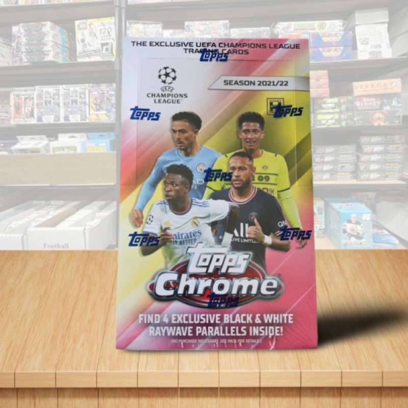 2021-22 Topps UEFA Champions League Chrome Soccer Hobby Lite 16 Pack Box Image 1
