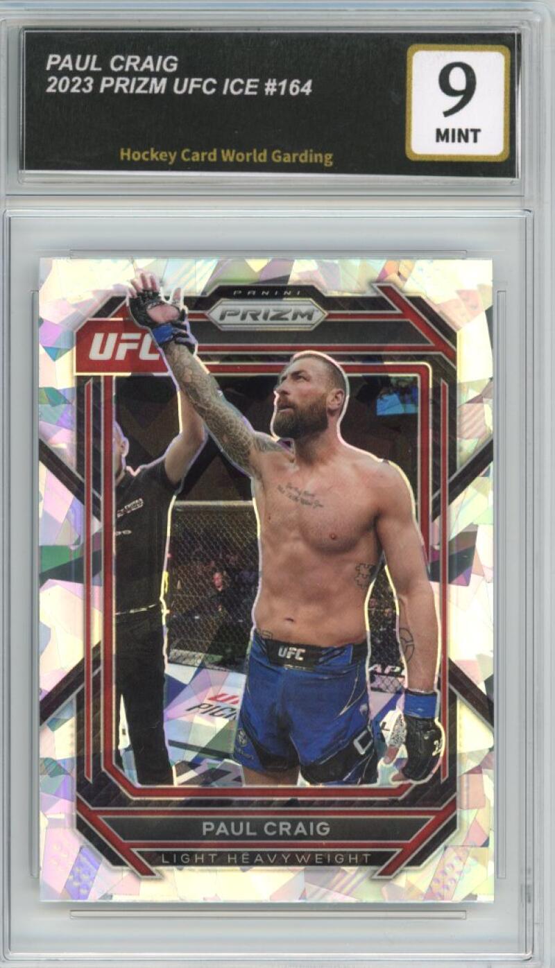 2023 Panini Prizm UFC Ice #164 Paul Craig Graded Mint HCWG 9 Image 1