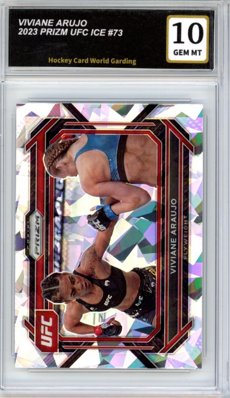 2023 Panini Prizm UFC Ice #73 Viviane Arujo Graded Gem Mint HCWG 10 Image 1