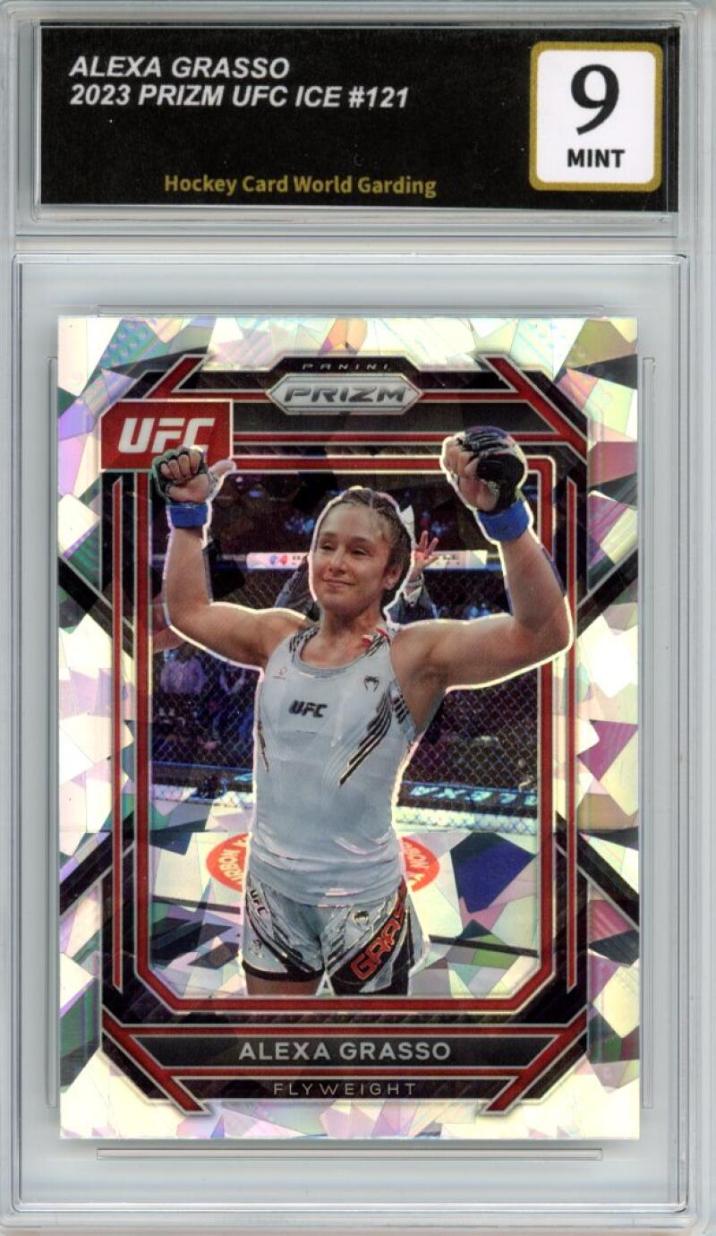 2023 Panini Prizm UFC Ice #121 Alexa Grasso Graded Mint HCWG 9 Image 1