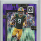 2022 Donruss Optic Purple Shock RR #219 Christian Watson Graded Football Mint HCWG 9 Image 1