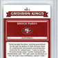 2022 Donruss Optic Rookie Gridiron Kings #2 Brock Purdy Football Mint HCWG 9 Image 2