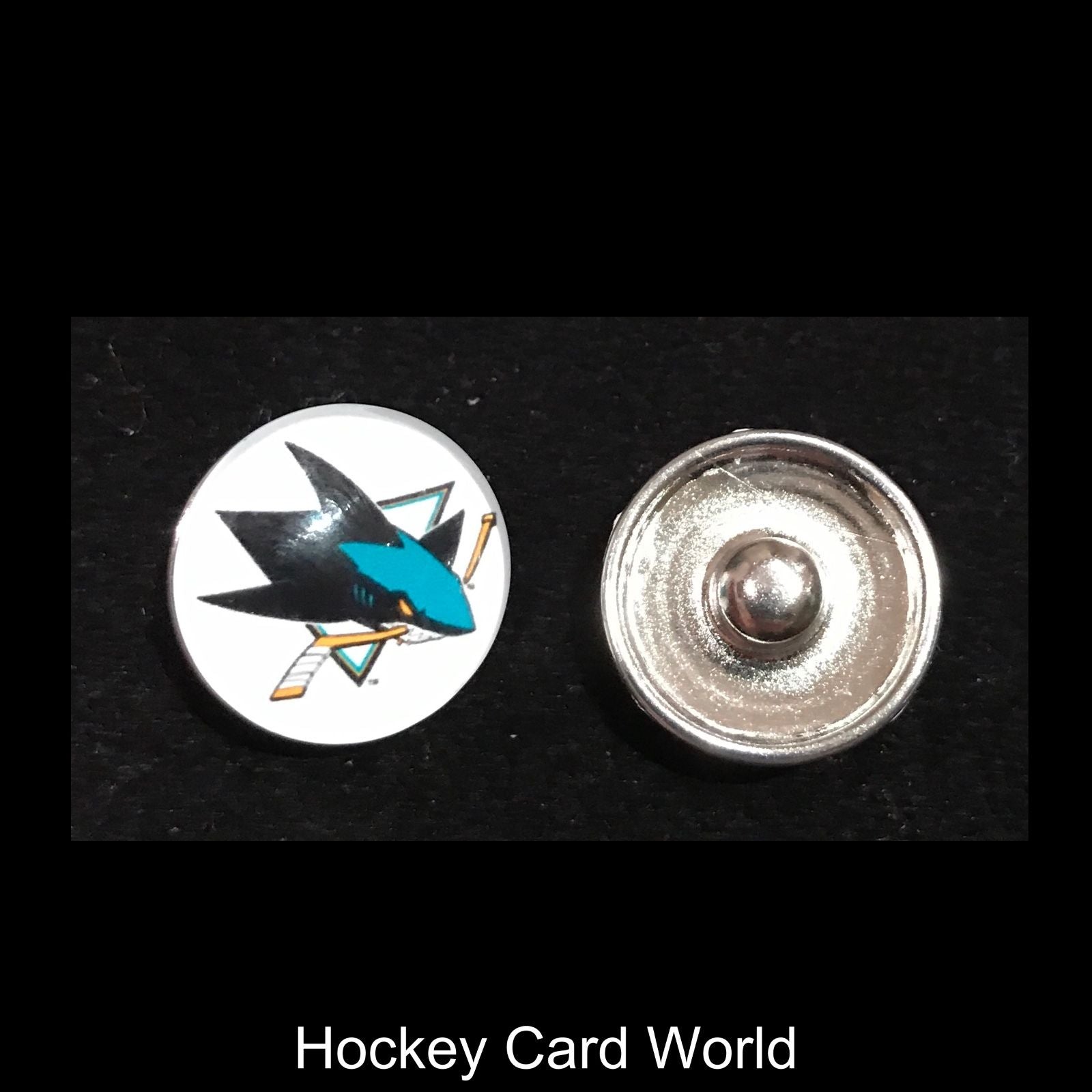  San Jose Sharks NHL Snap Ginger Button Jewelry for Jackets, Bracelets... Image 1
