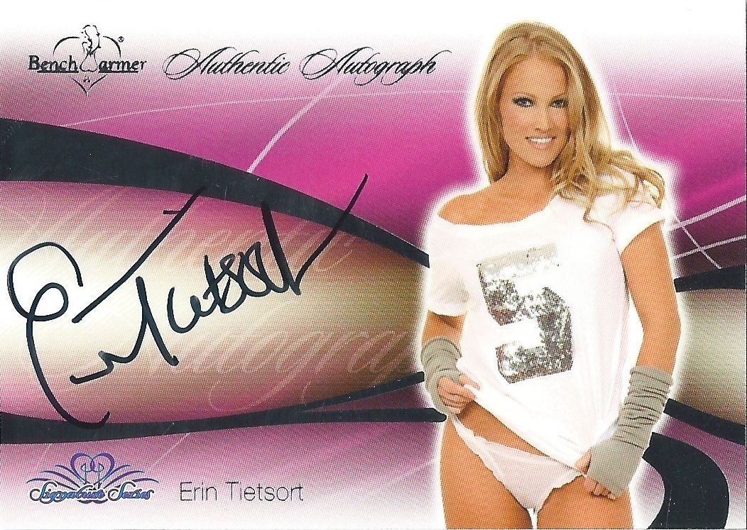  2008 Bench Warmer Signature Series ERIN TIETSORT Autograph Silver Foil Image 1