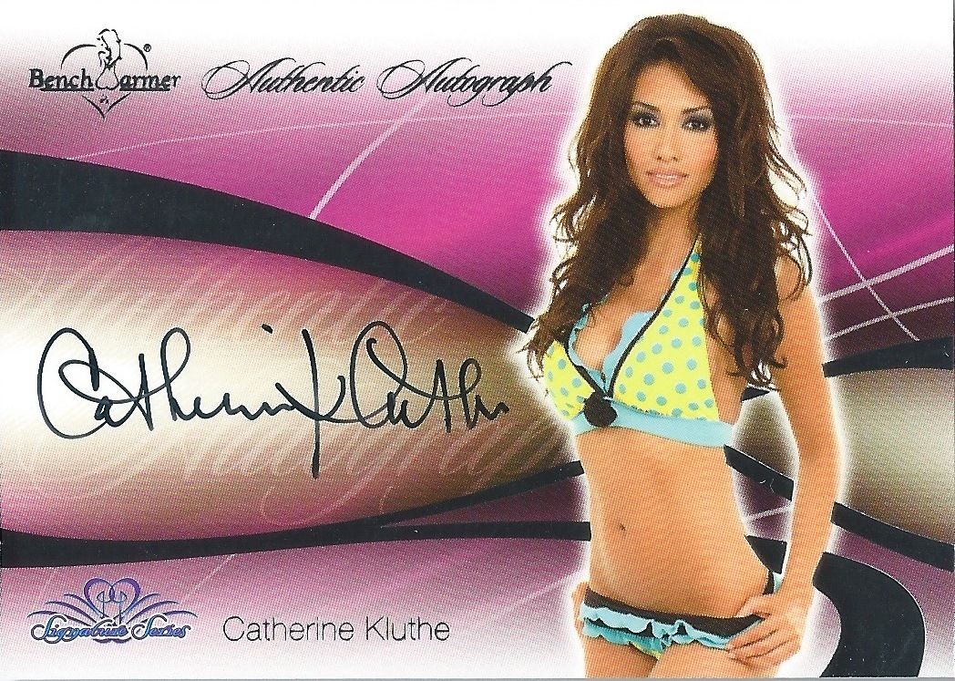  2008 Bench Warmer Signature Series CATHERINE KLUTHE Autograph Silver Foil Image 1