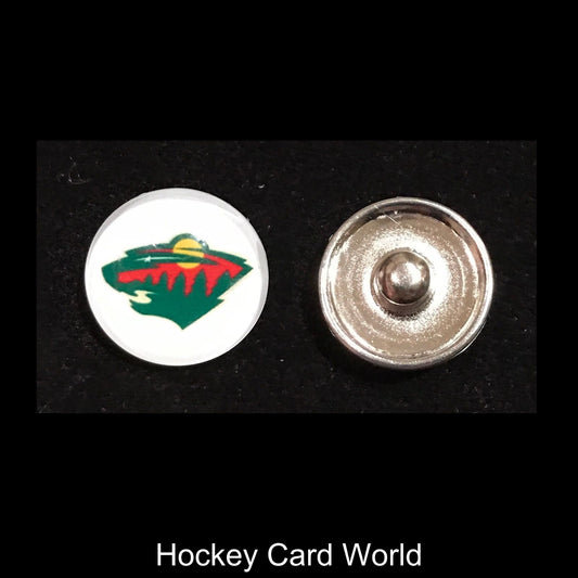  Minnesota Wild NHL Snap Ginger Button Jewelry for Jackets, Bracelets. Image 1