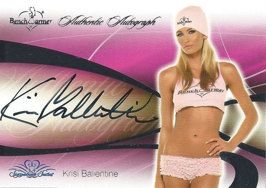 2008 Bench Warmer Signature Series KRISI BALLENTINE Autograph Silver Foil
