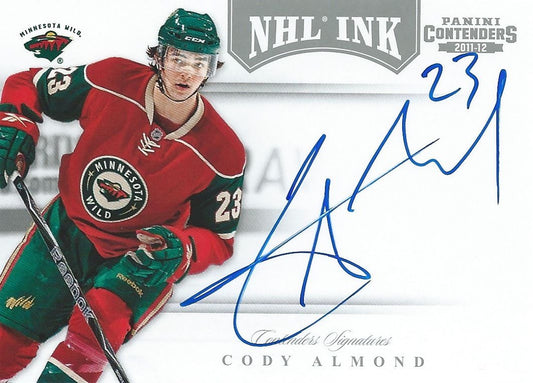 2011-12 Panini Contenders NHL Ink CODY ALMOND Auto Signatures 00213