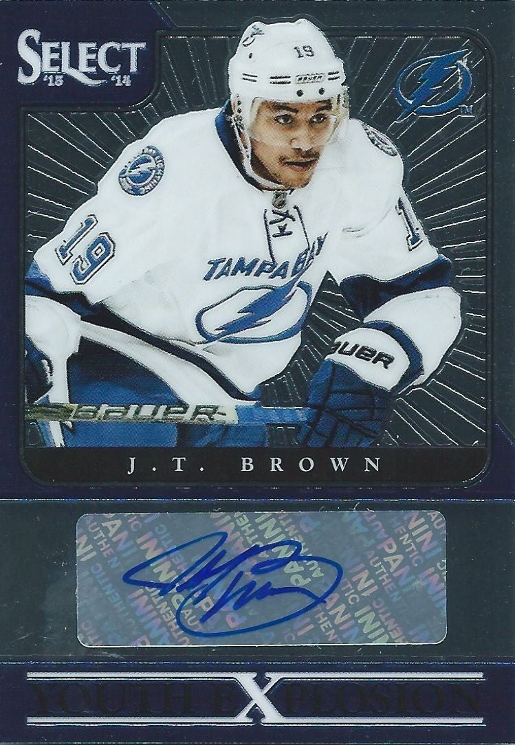 2013-14 Select Youth Explosion J.T. BROWN Autograph Signature 00123
