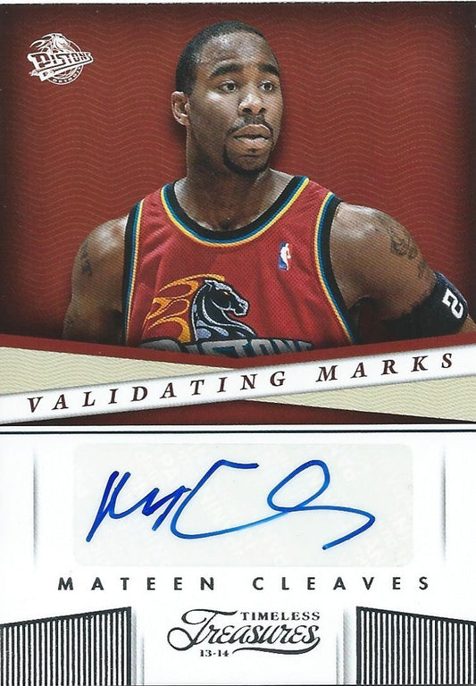  2013-14 Timeless Treasures MATEEN CLEAVES Auto Validating Marks 01583 Image 1