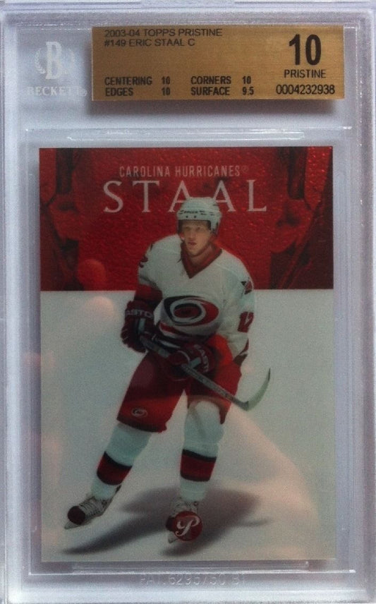 2003-04 Topps Pristine ERIC STAAL 252/1199 RC BGS 10 Pristine RC