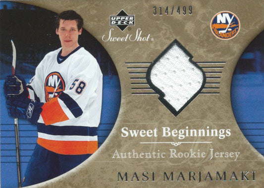  2006-07 Upper Deck Sweet Shot MASI MARJAMAKI Rookie 314/499 Jersey 01719 Image 1