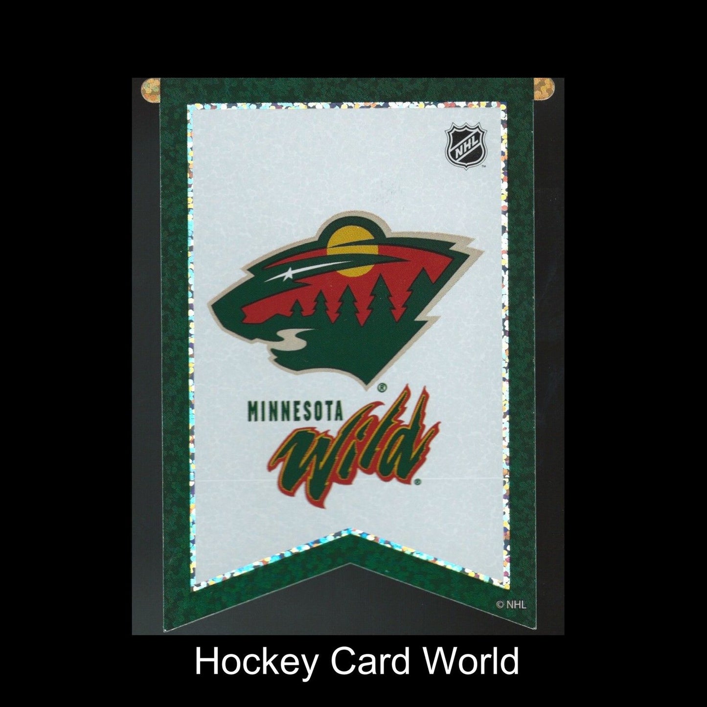 Minnesota Wild 3"x4" NHL Licensed Banner Sparkle Decal Sticker Image 1