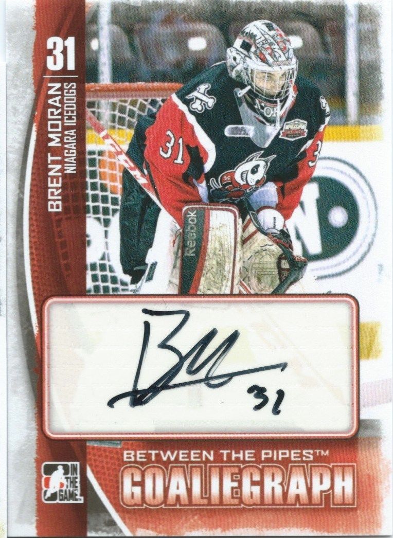  2013-14 Between the Pipes Autographs BRENT MORAN Signature Auto 00461 Image 1