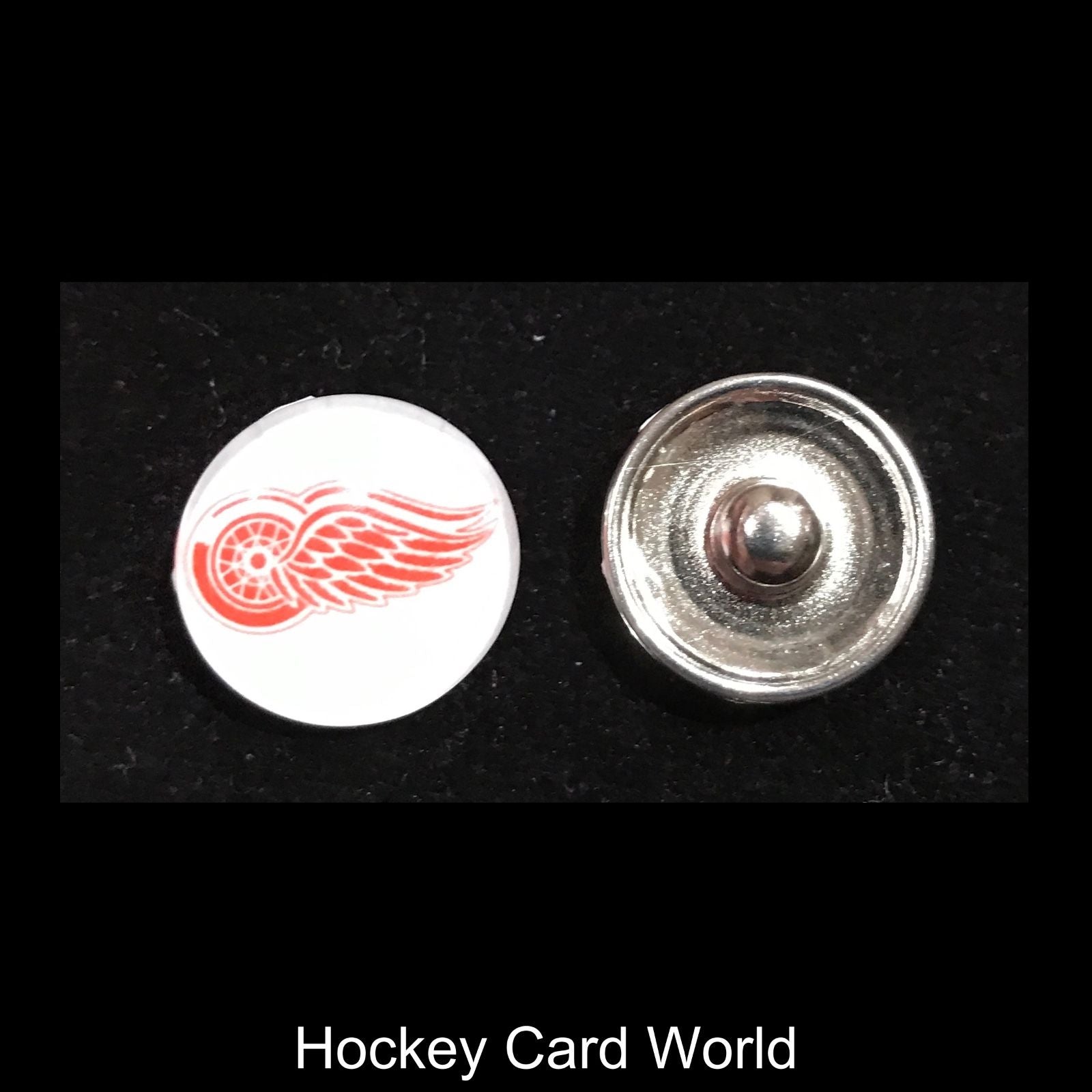  Detroit Red Wings NHL Snap Ginger Button Jewelry for Jackets, Bracelets. Image 1