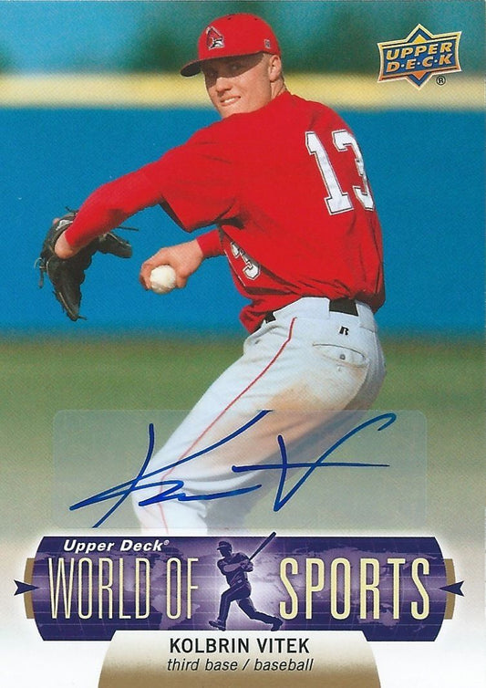  2011 Upper Deck World of Sports KOLBRIN VITEK Signature Autographs 01316 Image 1