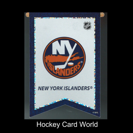 New York Islanders 3"x4" NHL Licensed Banner Sparkle Decal Sticker Image 1