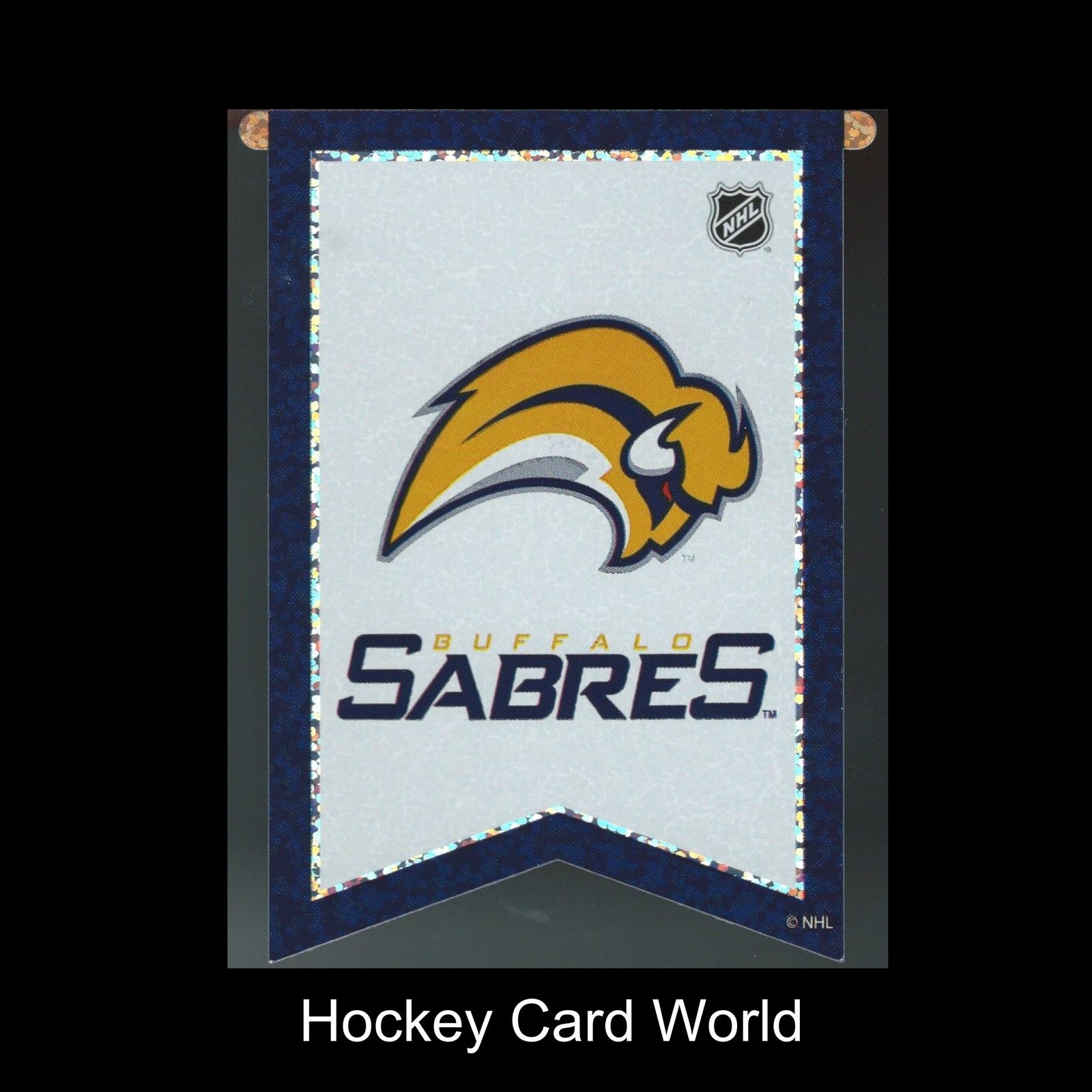  Buffalo Sabres 3"x4" NHL Licensed Banner Sparkle Decal Sticker Image 1