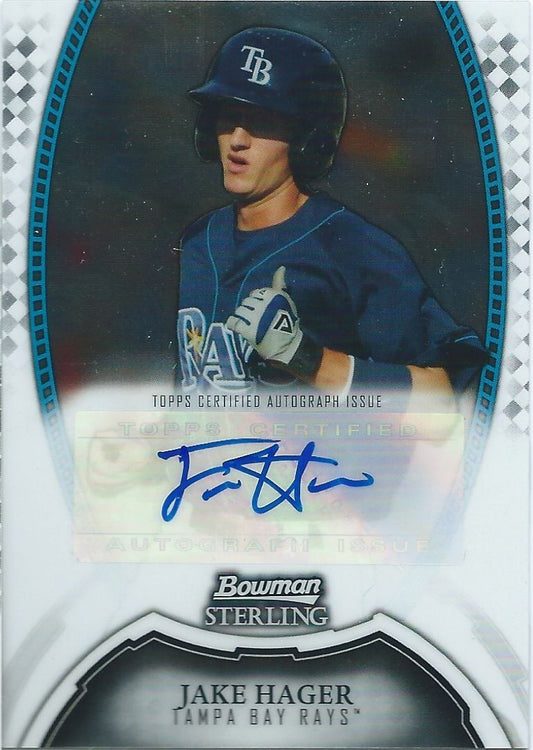 2011 Bowman Sterling Prospects JAKE HAGER Auto Signature Autographs 01340