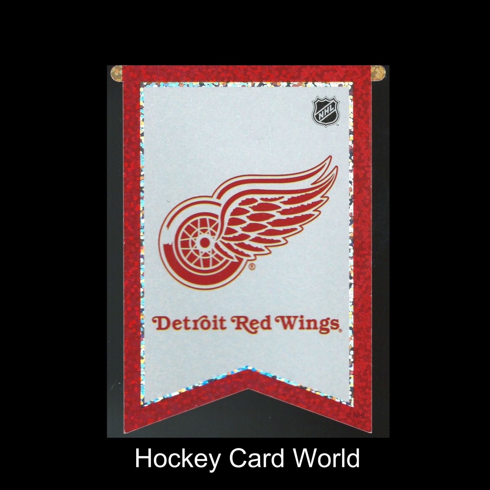  Detroit Red Wings 3"x4" NHL Licensed Banner Sparkle Decal Sticker Image 1