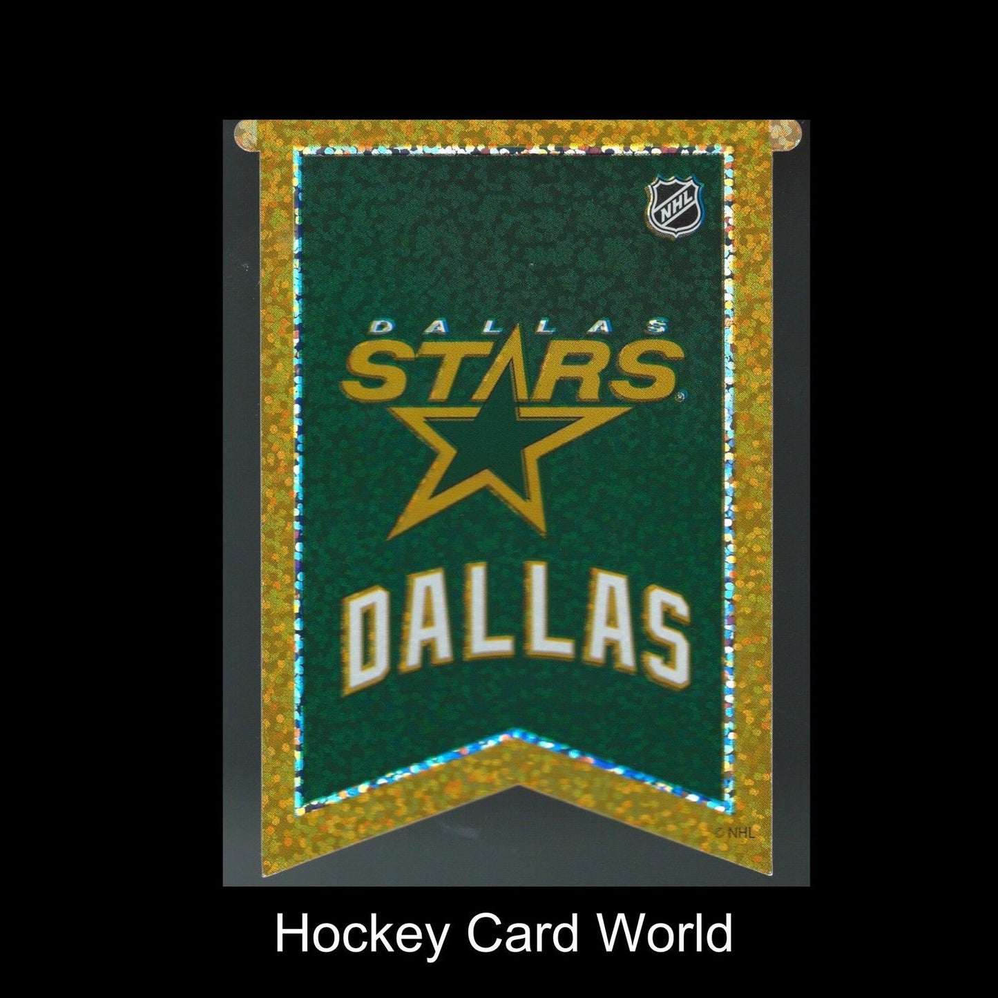 Dallas Stars 3"x4"  Licensed Banner Sparkle Decal Sticker