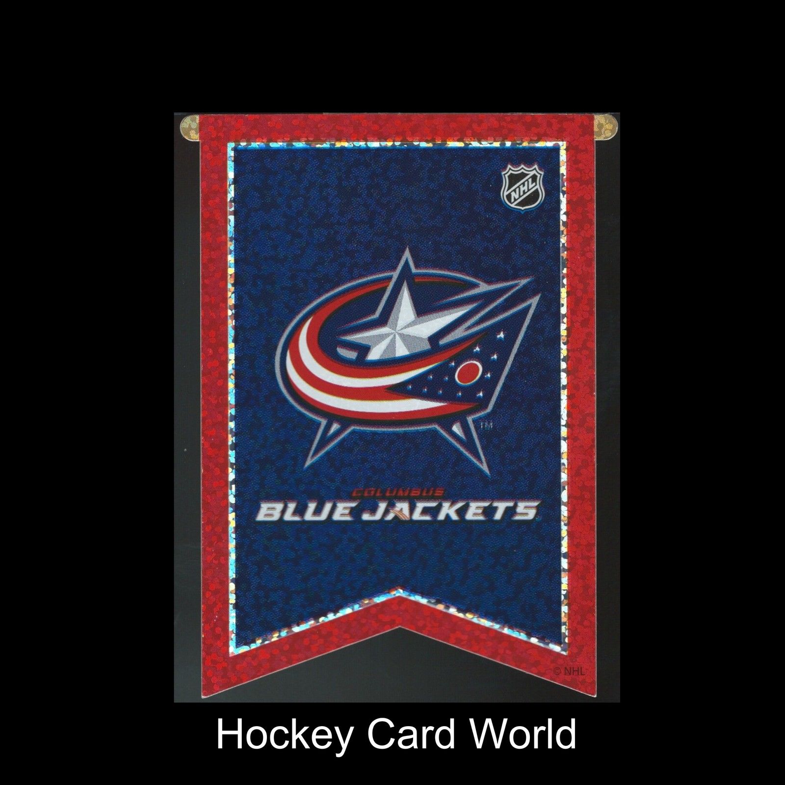  Columbus Blue Jackets 3"x4" NHL Licensed Banner Sparkle Decal Sticker Image 1