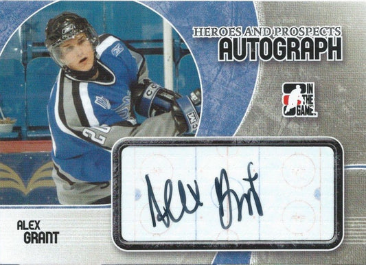2007-08 ITG Heroes and Prospects ALEX GRANT Auto Autographs  00511