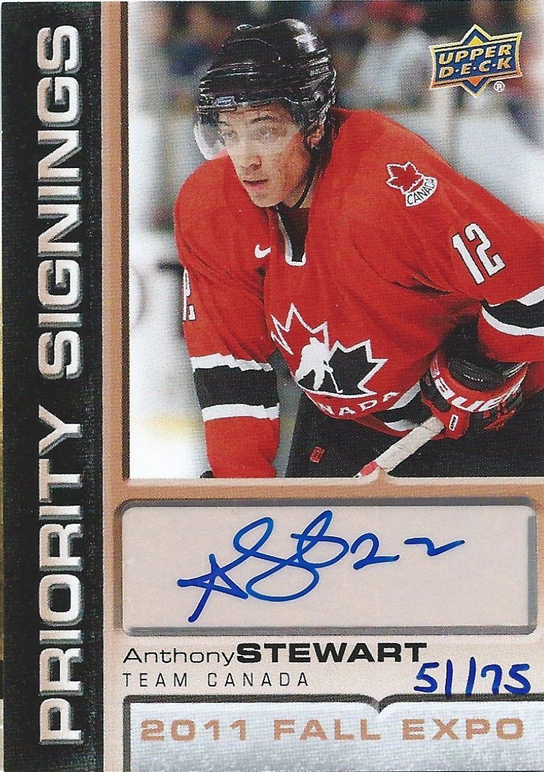  2011-12 Upper Deck Toronto Fall Expo ANTHOINY STEWART 51/75 Priority 00203 Image 1