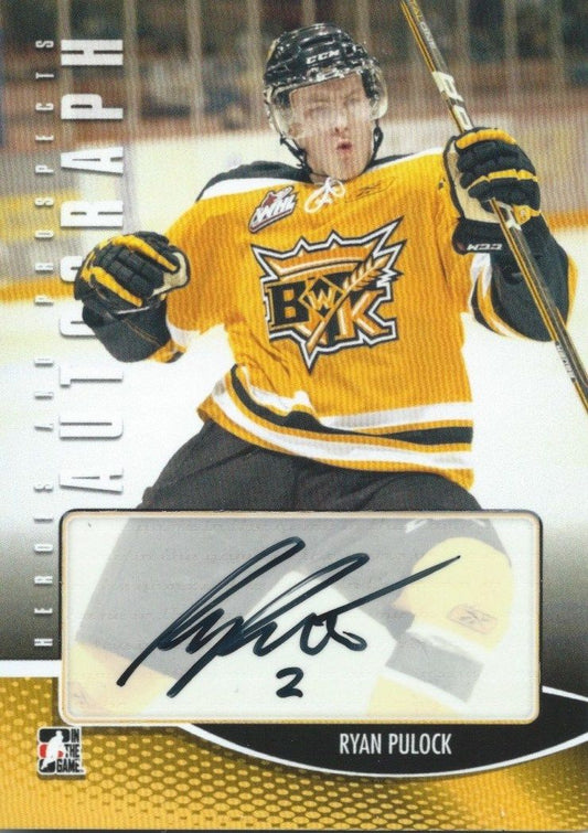 2011-12 ITG Heroes and Prospects RYAN PULOCK Auto Signatures 00424