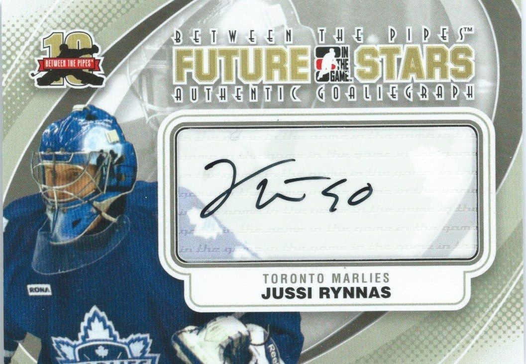 2011-12 Between the Pipes JUSSI RYNNAS Auto Autographs In the Game 00493