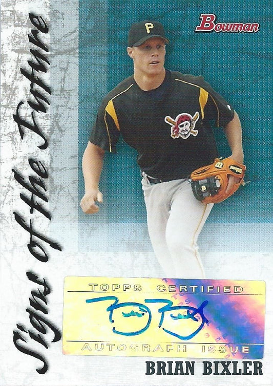  2007 Bowman Signs of the Future BRIAN BIXLER Auto Signature MLB 01307 Image 1