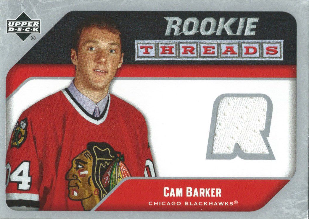  2005-06 Upper Deck Rookie Threads CAM BARKER UD Jersey NHL 01857 Image 1