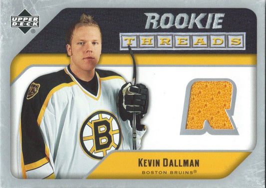  2005-06 Upper Deck Rookie Threads KEVIN DALLMAN UD Jersey NHL 01858 Image 1
